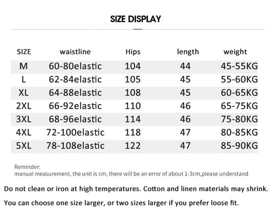 Summer Shorts for Men Cotton Elastic Waist Solid Color Loose Fitting Casual and Versatile Breathable Pure Cotton Home Pants