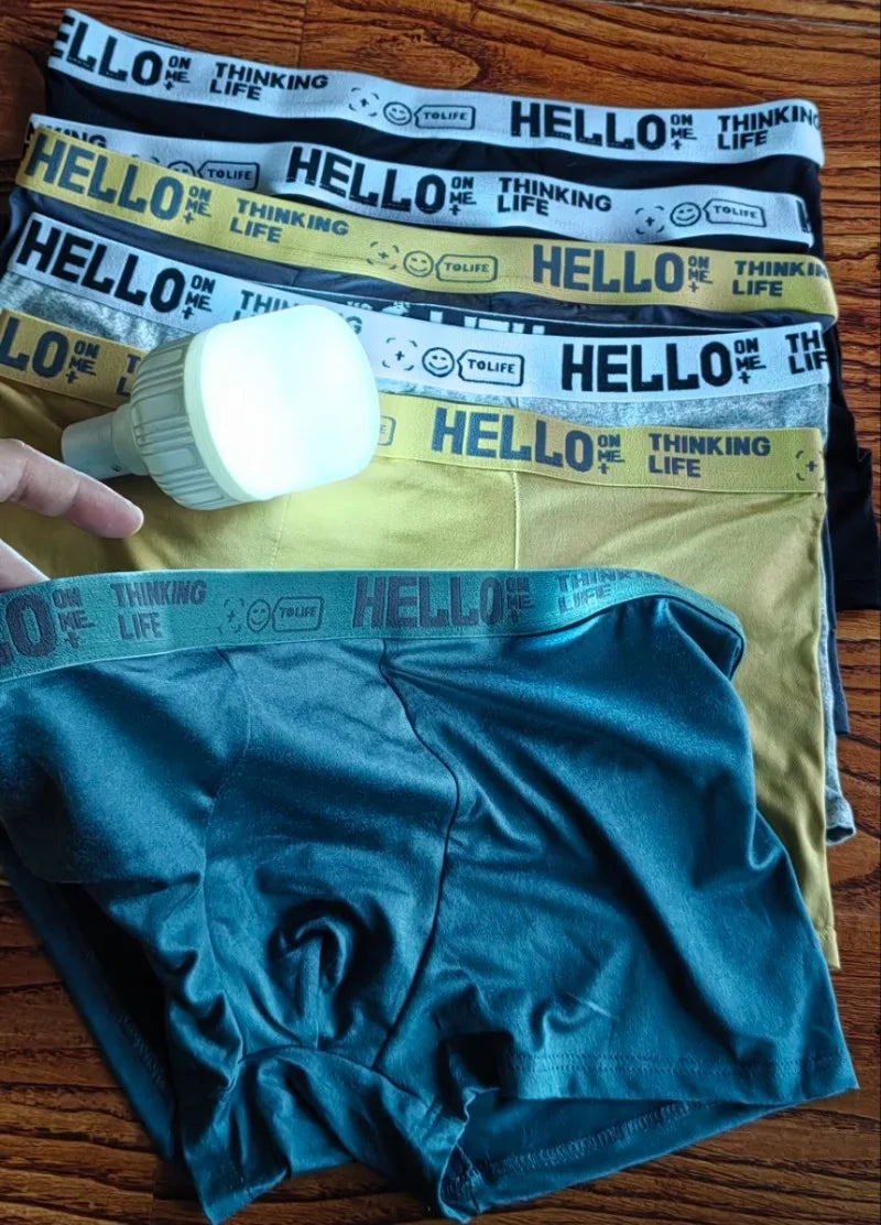 6pieces Mens Underwear Men Cotton Underpants Male Pure Men Panties Shorts Breathable Boxer Shorts Comfortable soft Plus size