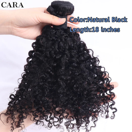 3C 4A Human Hair Bundles Mongolian Afro Kinky Curly Weave For Black Women Sassy Curl Virgin Human Hair 4 Bundles Natural Color