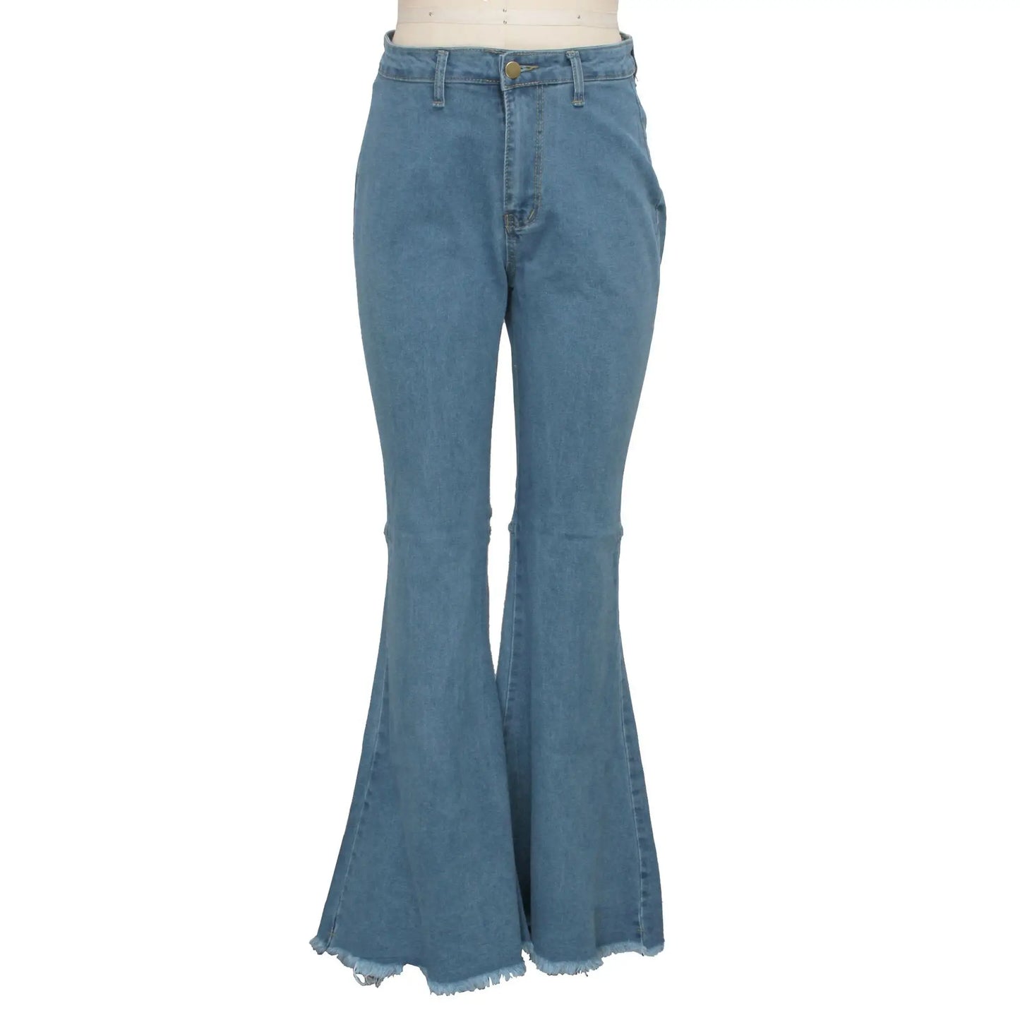 Women Jeans Flare Pants Sexy Denim Long Pant Hip Wrap Casual Solid Elegant Splice Regular Slim Fit High Waist Trousers Summer
