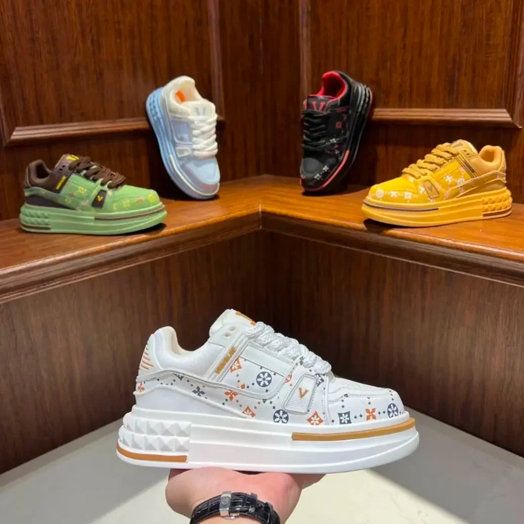 2025 Spring New Thick Sole Increase 6~8CM Fashion Shoes Bread Shoes High Quality Casual Shoes All Fashion Casual Sports Shoes