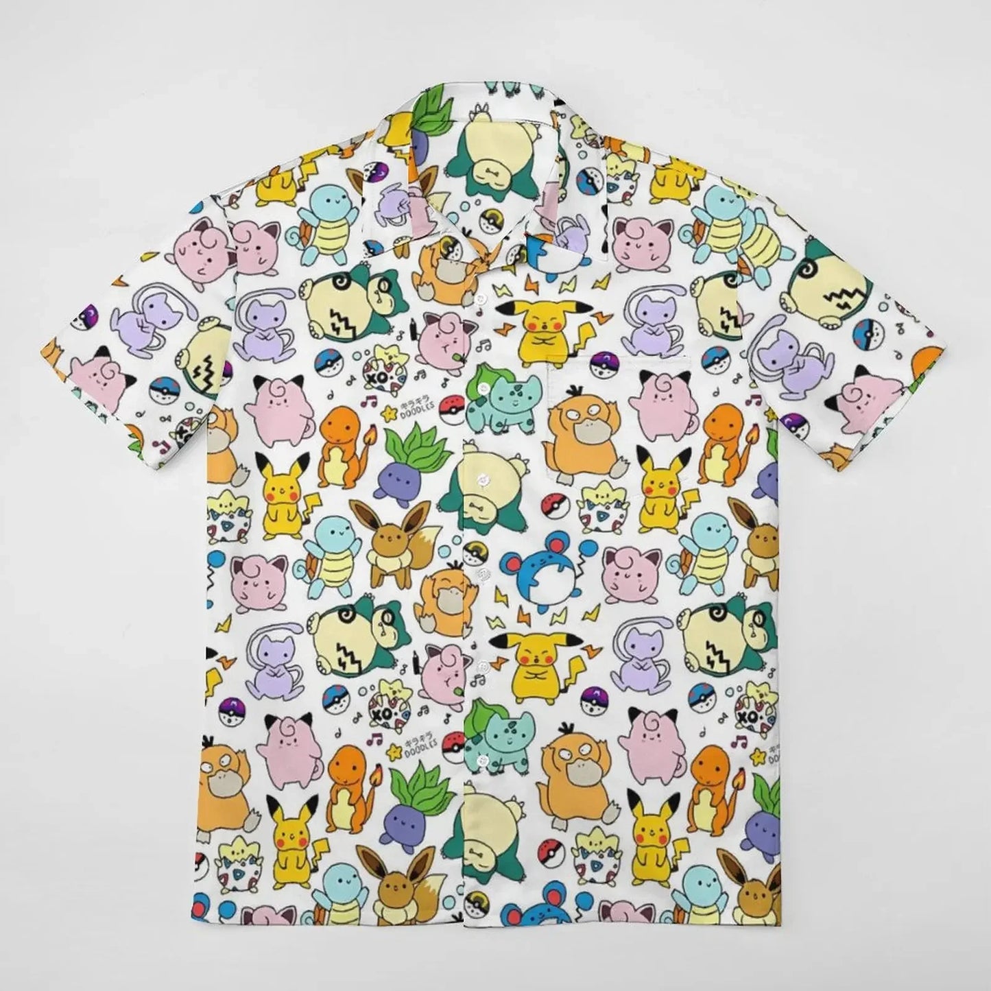 Summer Men's Shirt Cute Animal Print Short Sleeve Shirt Open button Lapel Men's Top Comfortable Casual Men's Shirts