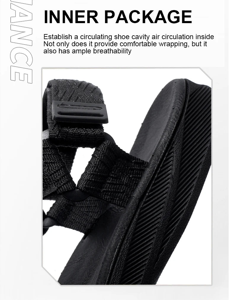 Summer Outdoor Wadable Sandals Man Arch Support Yoga Mat Insole Gladiator Open Beach Slippers Antiskid Durable Flat Men Shoe