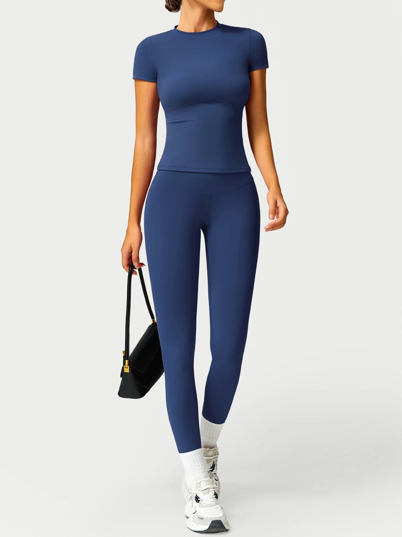 2PCS Yoga Suit Sports Set Women Quick-Drying Gym Set Women Tracksuit Running Workout Long Sleeve Sports Shirt Yoga Clothing