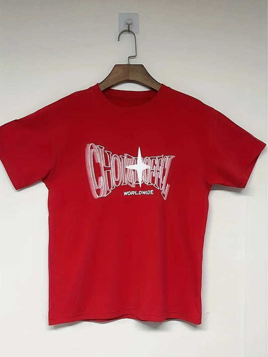 Summer American style high street Cotton Short Sleeve T Shirt Men Women Fashion Casual Personality Vintag Plus Sized Tee