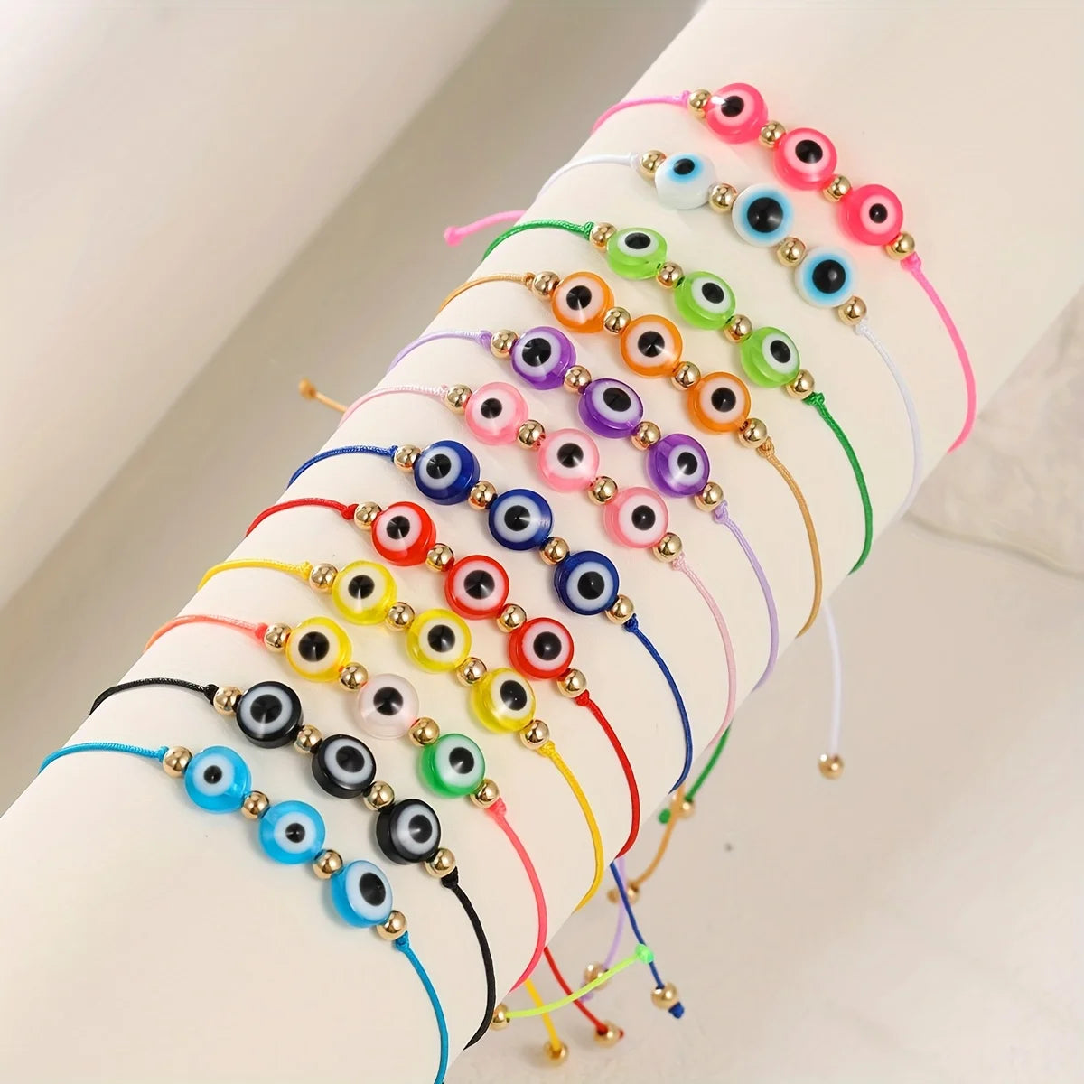 12 pieces of new colorful Bohemian eye bracelet set, friendship bracelet suitable for gift giving and summer wear