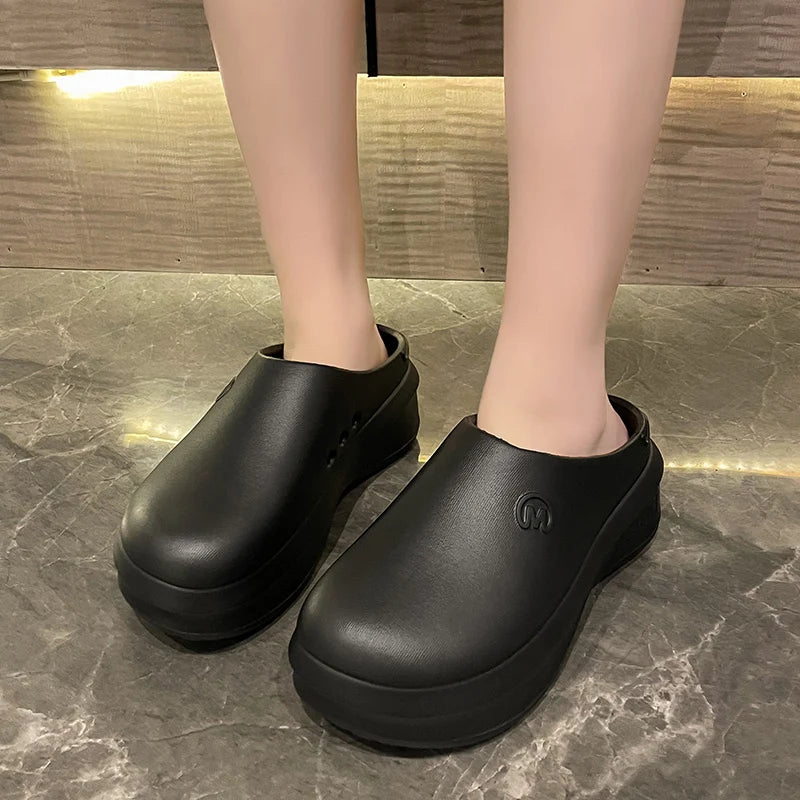 Women Sandals Summer Shoes Cook Work Flip-flop Waterproof Female Sandals Non-Slip Garden EVA Platform Slippers Casual Beach Shoe