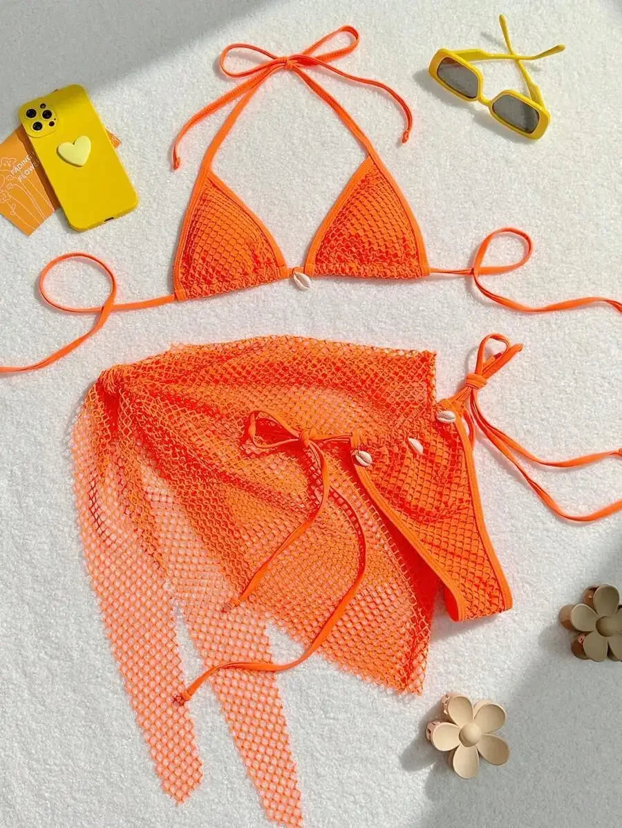 2025 Sexy Bikinis Female Swimsuits Women's Three-Piece Swimwear Beach Swim Wear Bathing Suits Brazilian Bikini Set Pool Bather