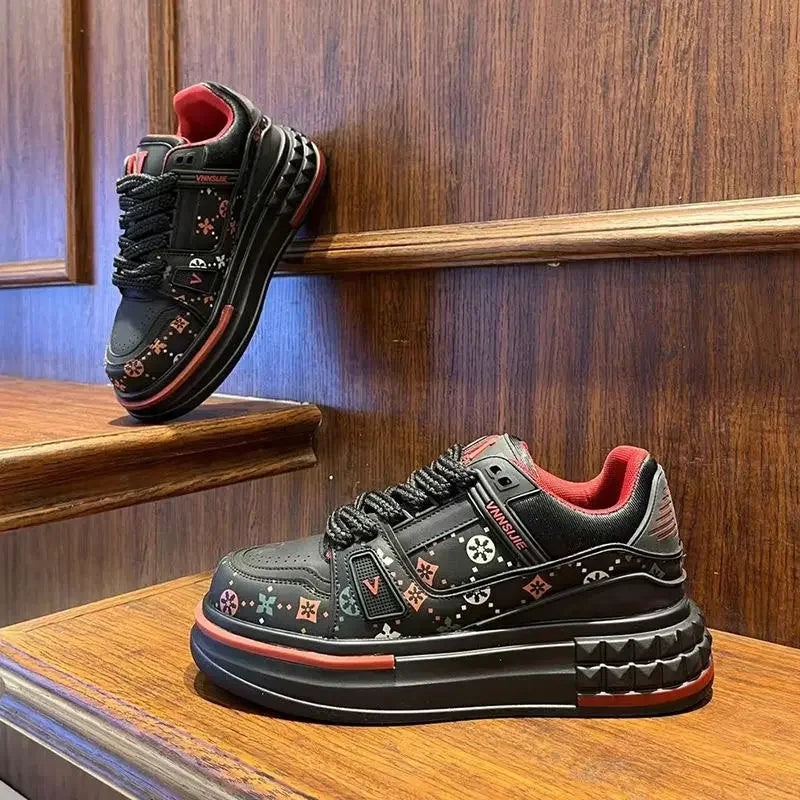 2025 Spring New Thick Sole Increase 6~8CM Fashion Shoes Bread Shoes High Quality Casual Shoes All Fashion Casual Sports Shoes
