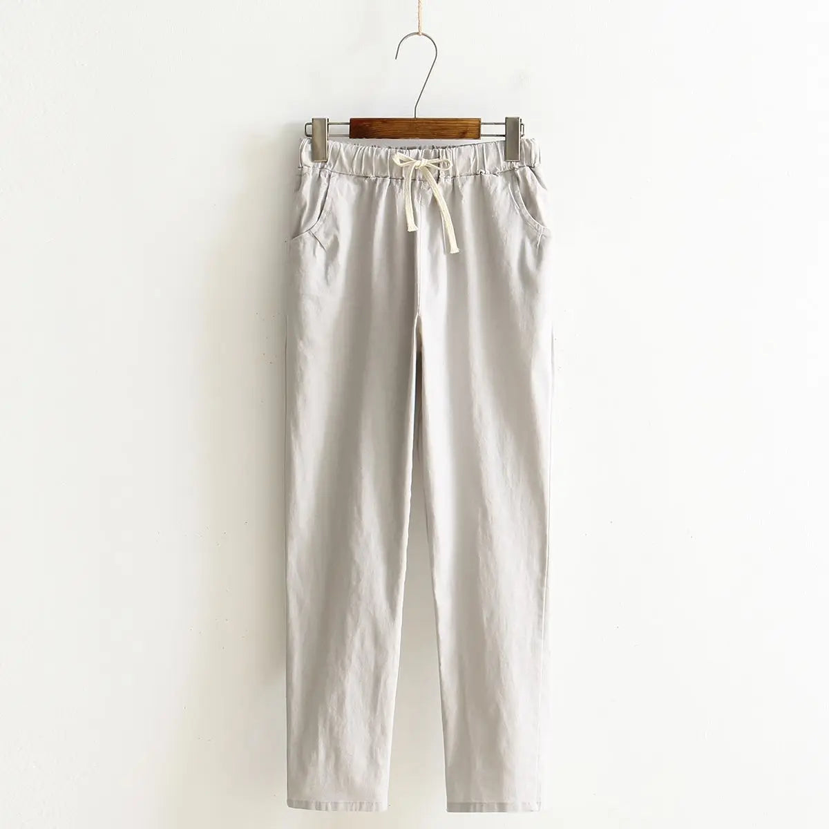 Women Pants Spring Summer Casual Harem Pants Cotton Elastic waist Harem Ankle-Length Trousers high quality for Female ladys