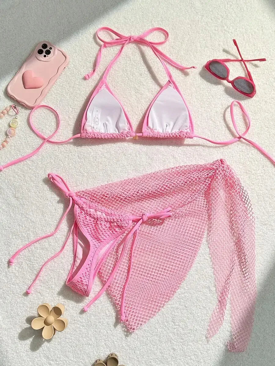 2025 Sexy Bikinis Female Swimsuits Women's Three-Piece Swimwear Beach Swim Wear Bathing Suits Brazilian Bikini Set Pool Bather