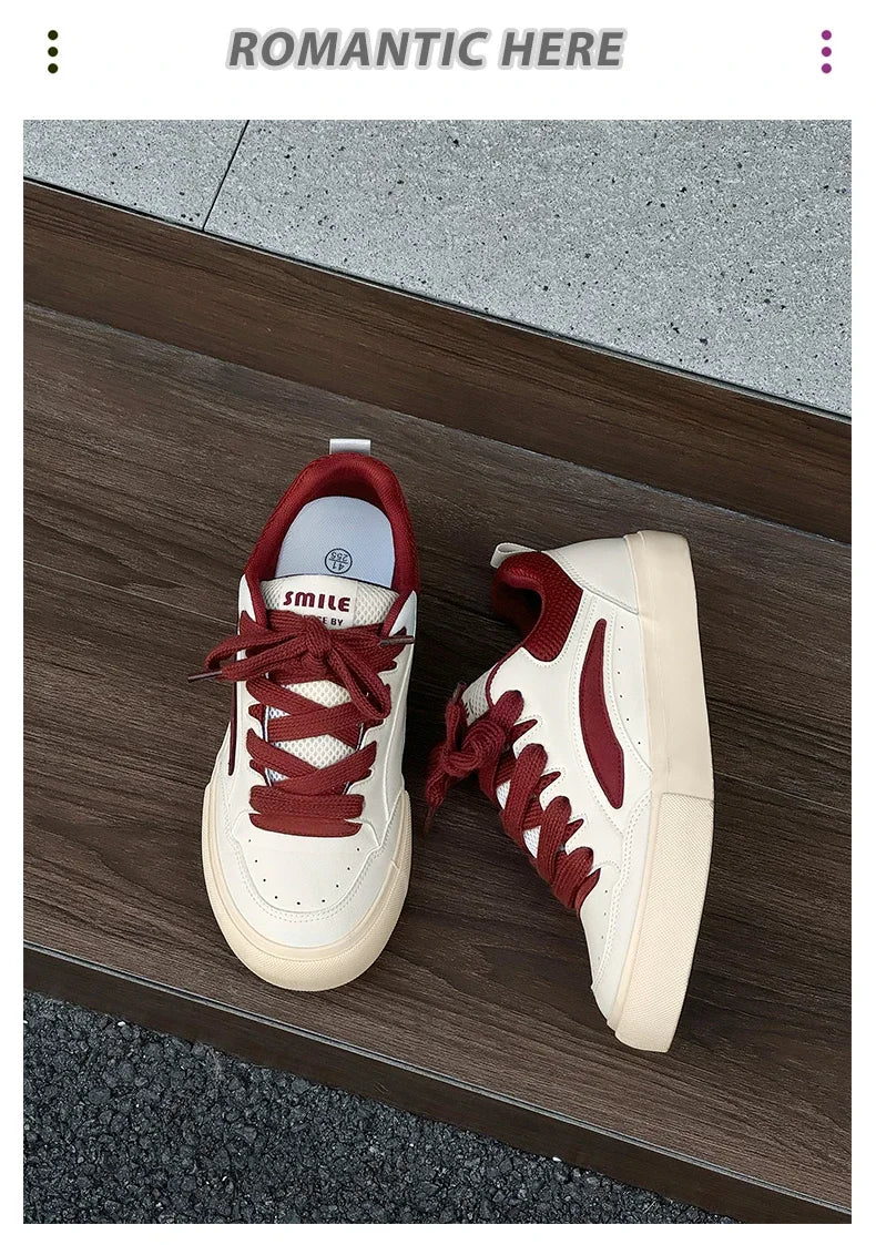 2025 Chunky Sneakers Autumn Fashion Low Top Lace Up Running Shoes Comfortable Flat Casual Walking Shoes Tenis Masculino
