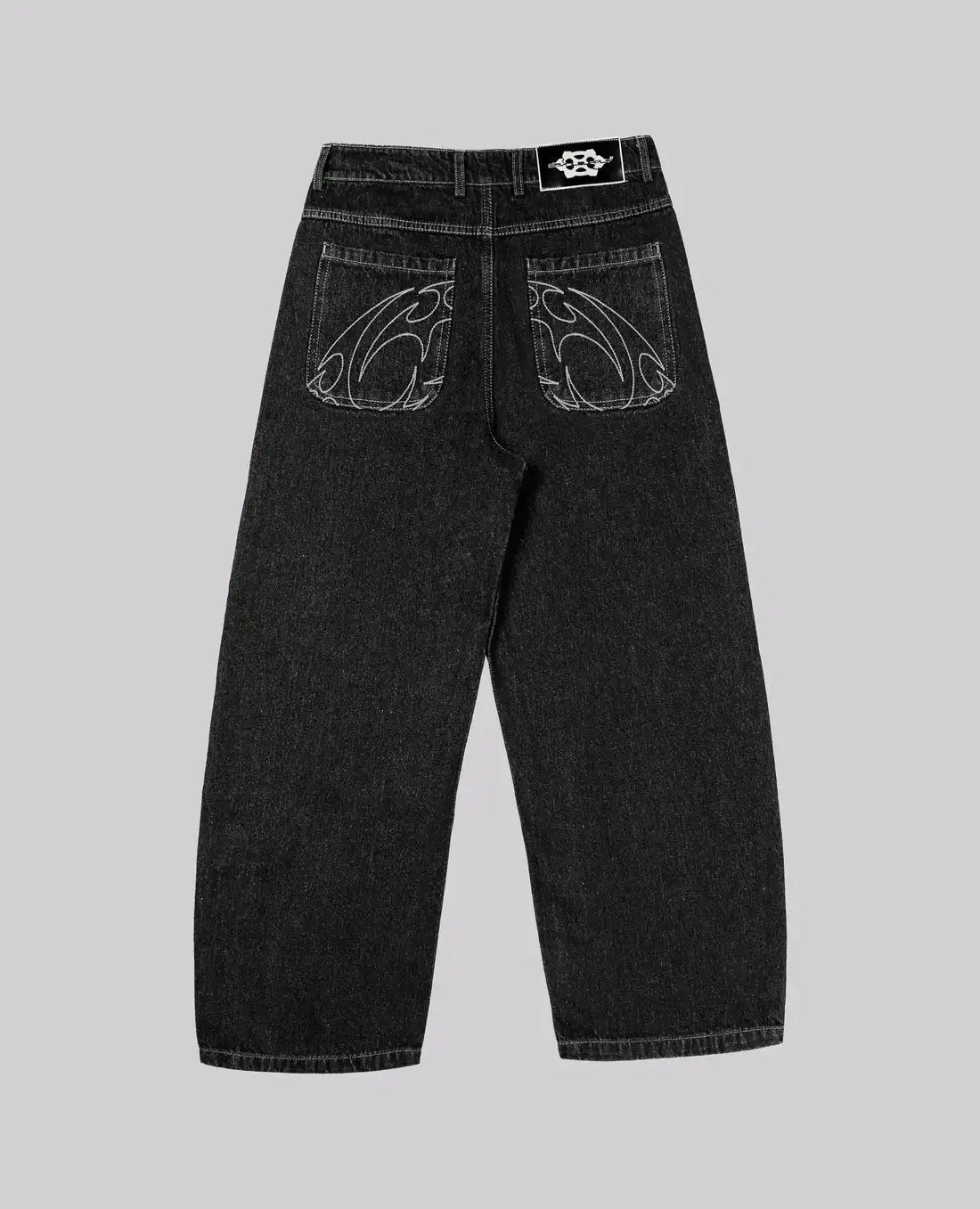 Y2K Graffiti Gothic Jeans Loose Punk Print Jeans Retro Street Street Hip Hop Straight Pants High Street Harajuku Couple Pants