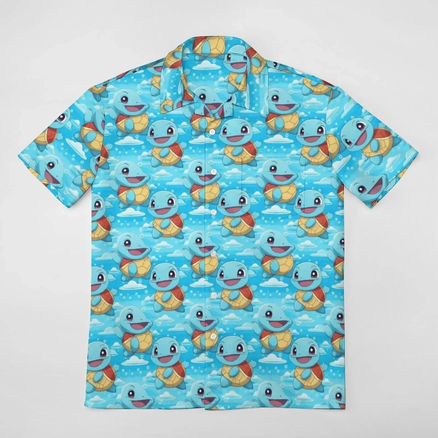 Summer Men's Shirt Cute Animal Print Short Sleeve Shirt Open button Lapel Men's Top Comfortable Casual Men's Shirts