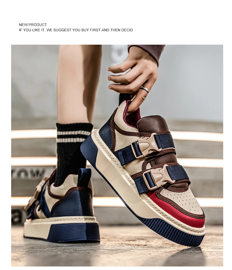 2025 New Versatile Casual Sports Board Shoes for Men, Trendy and Fashionable Thick Soled, Niche and Personalized Trendy Shoes