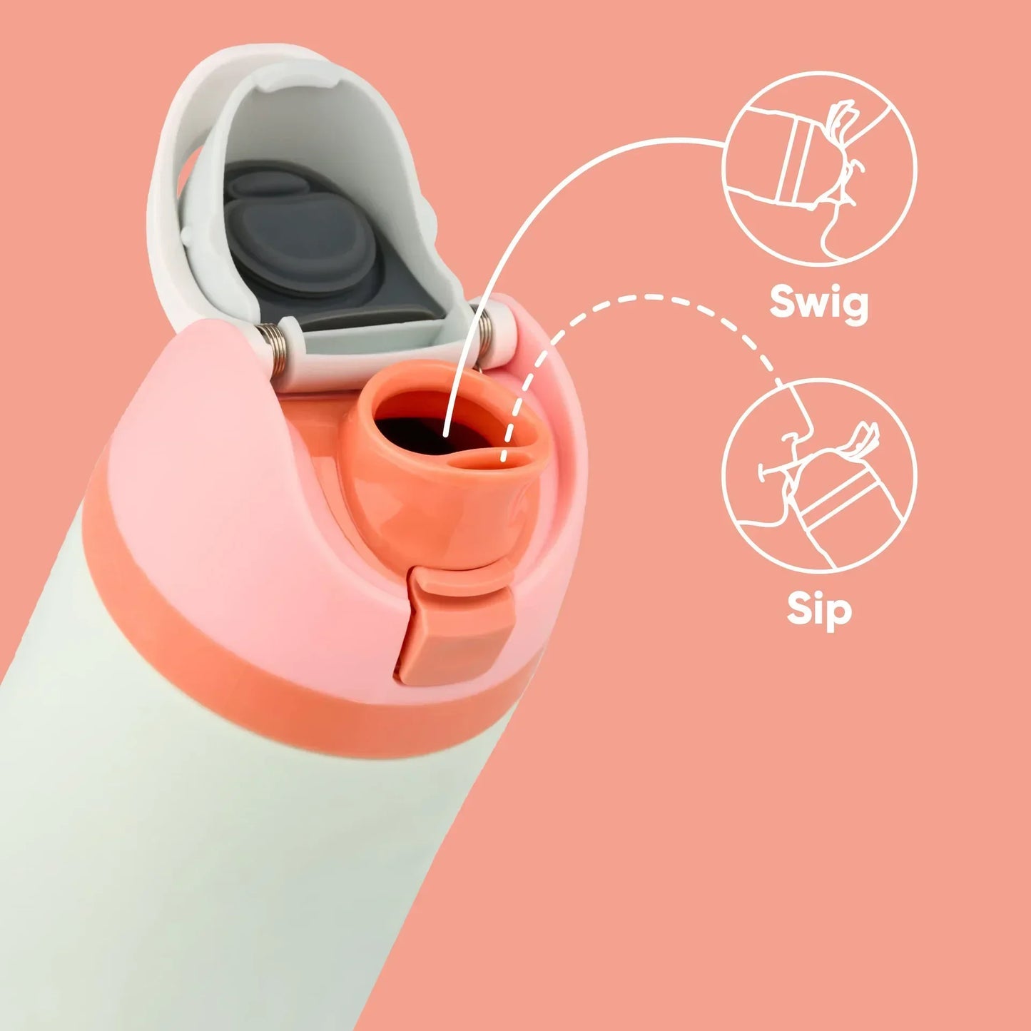 24/32oz New 304 Thermos Cup Double-Layer Stainless Steel Space Kettle Water Bottle with Straw Car Outdoor Sports Camping Sports