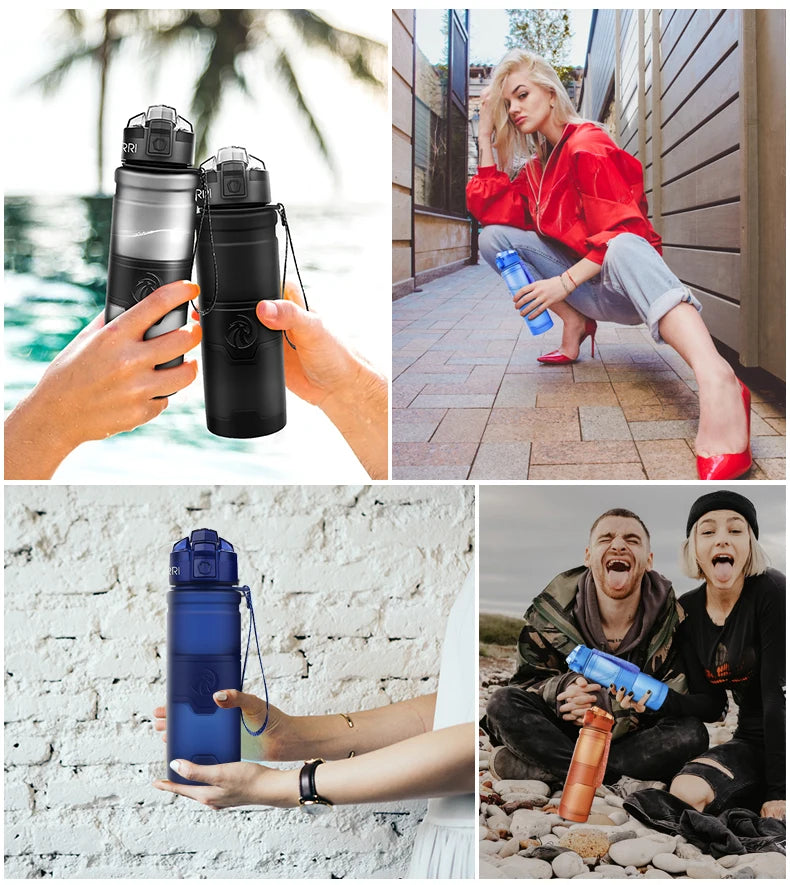 700ML Portable Water Bottle Motivational Sports Water bottle with Time Marker Leakproof Cup for Outdoor Sport Fitness BPA Free
