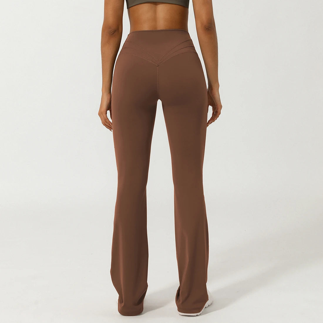 Women Cross Waist Fitness Breathable Yoga Training Gym Outdoor Dance Sport Flare Pants