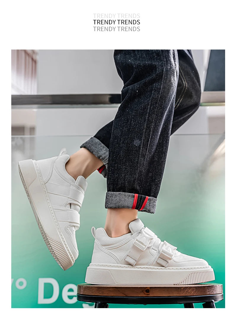 2025 New Versatile Casual Sports Board Shoes for Men, Trendy and Fashionable Thick Soled, Niche and Personalized Trendy Shoes
