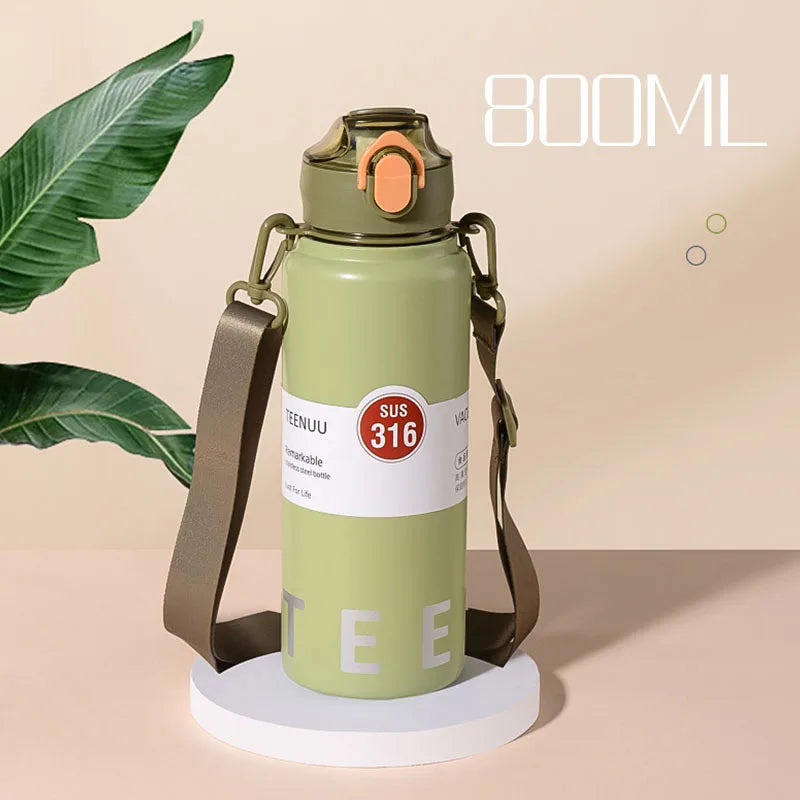 Stainless Steel Thermo Bottle Thermal Water Bottle Large Capacity Tumbler Portable Cold Hot Drinks Thermos Cup Fitness Cold Hot