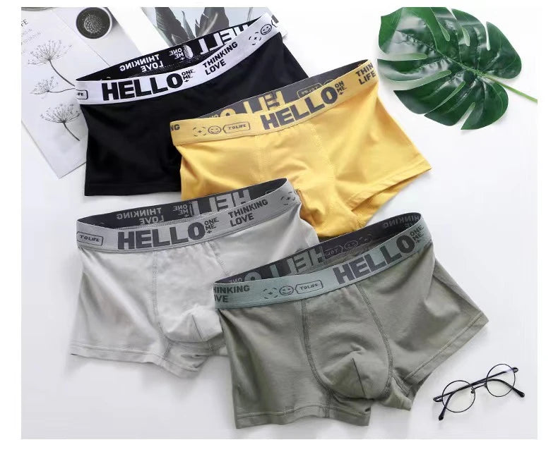 6pieces Mens Underwear Men Cotton Underpants Male Pure Men Panties Shorts Breathable Boxer Shorts Comfortable soft Plus size