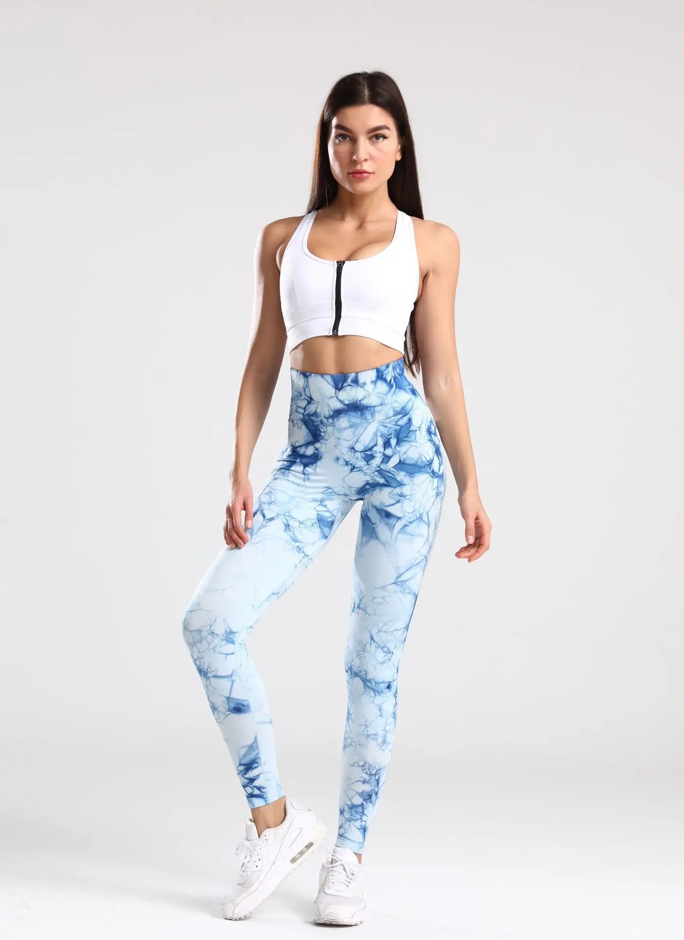 Tie Dye Seamless Gym Leggings Women Push Up Women Mallas Sports Fitness Contour Yoga Running Pants Elastic Leggins
