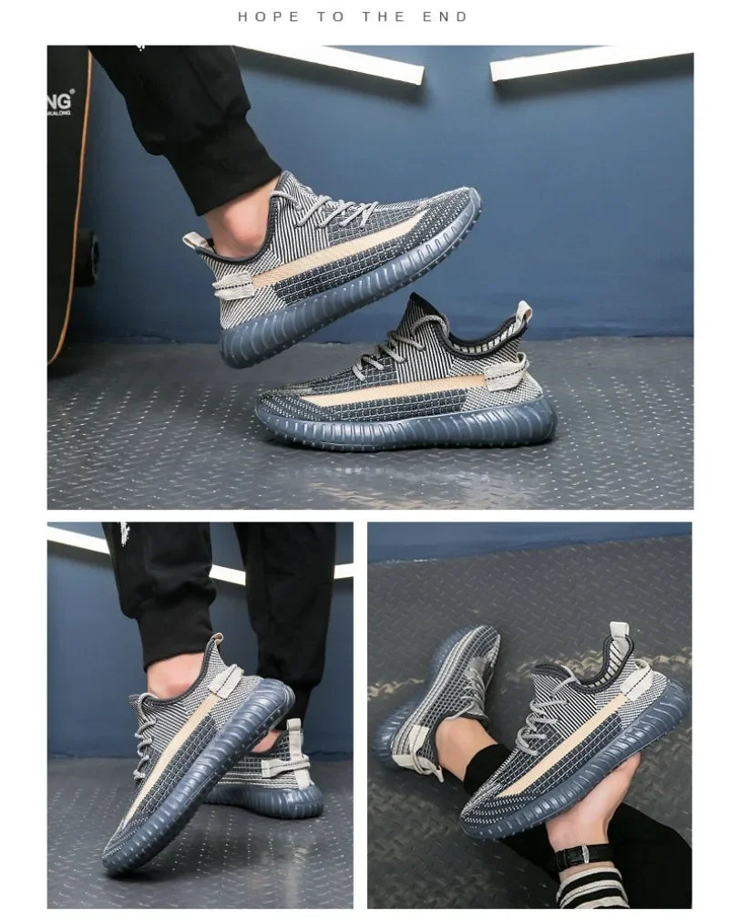 2025 Versatile Trend Casual Flying Shoes Student Sports Men's ShoesMesh Breathable Coconut Shoes New Men's Shoes Summer