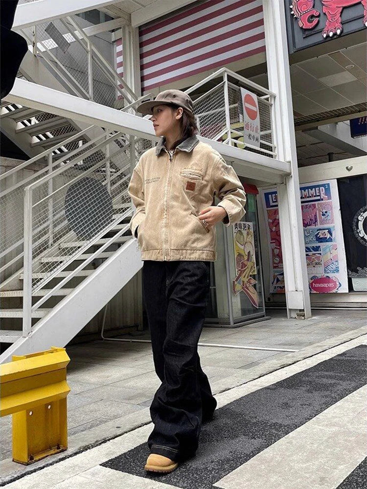 Vintage Y2K Wide Leg Loose Jeans Women Harajuku High Waist Baggy Denim Pants Korean Fashion Streetwear New Black Cowboy Trousers
