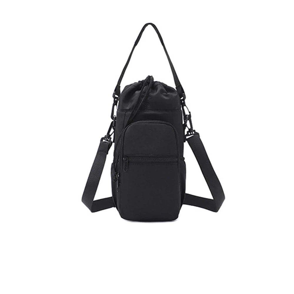 Water Bottle Holder with Strap, Insulation Water Bottle Carrier Bag with Phone Pocket, Water Bottle Sling Bag Crossbody