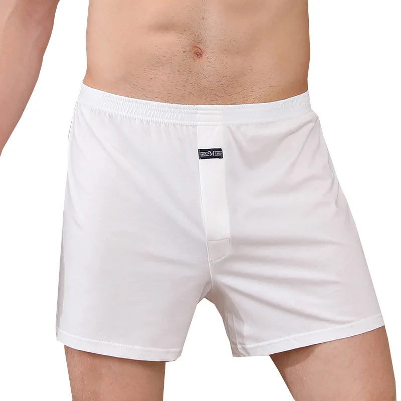4pcs Male Arrow Pants Men Cotton Boxers Shorts Loose Mid-Waisted Men's Plus Size Underwear Homewear Comfortable Panties