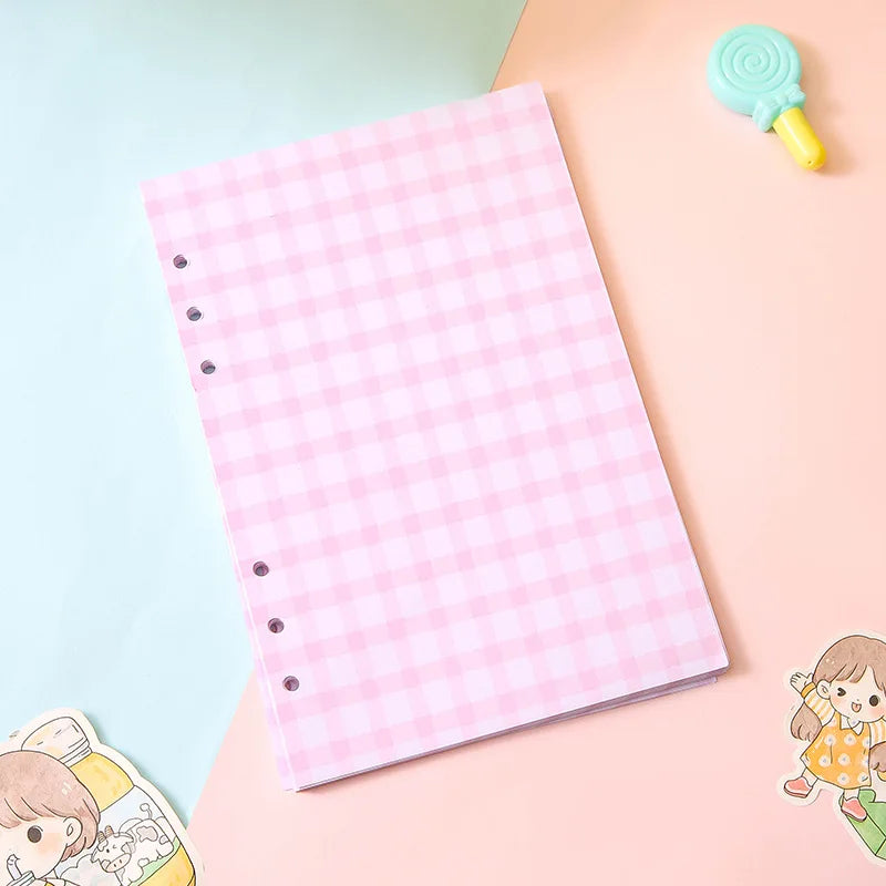 A5 A6 Loose Leaf Notebook Refill Spiral Binder Inner Page Diary Weekly Monthly Planner To Do List Line Dot Grid Inside Paper