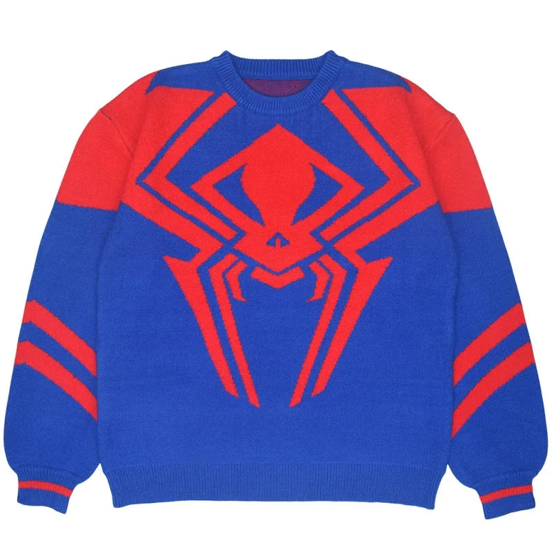 Aesthetics Retro trend Knitted Sweater Gothic Pullover Harajuku Cotton Sweater Men's Women's Warm Loose Knitted Large Sweater
