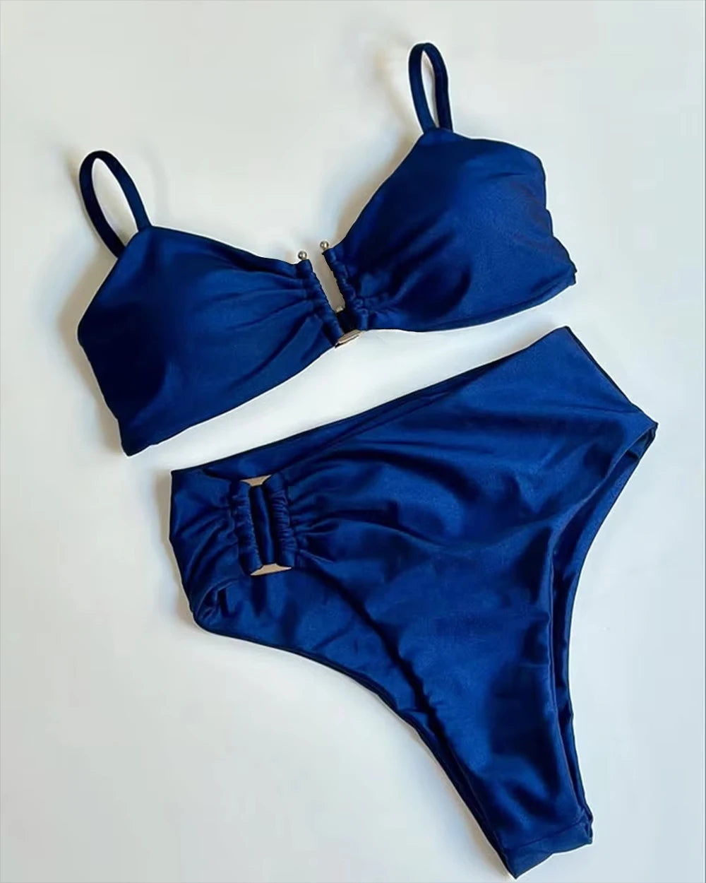Bandeau Bikini Push Up Women Swimsuits 2024 Sexy Female Swimwear Brazilian Bikini Set Thong Biquini Swim Suits Solid Beachwear