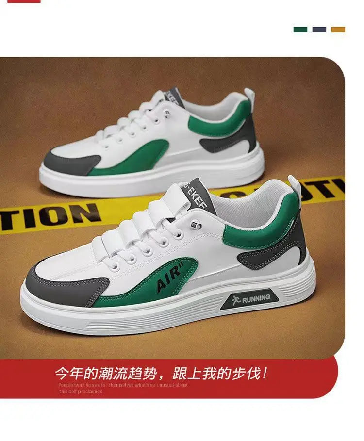 2025 Spring and Autumn New Men's Shoes Leather Low cut Fashion Trendy Running Sports Men's Casual Trendy Shoes