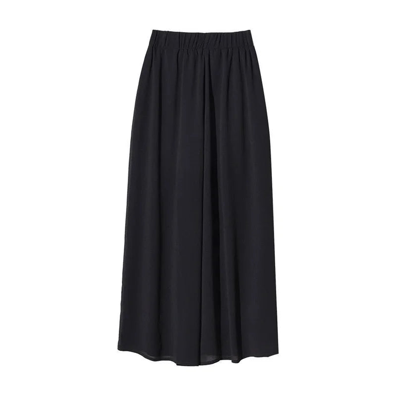 Women Chinese Classical Dance Clothing Female Elegant Trousers Practiice Clothes Modern Elastic Waist Ethnic Pants White Black