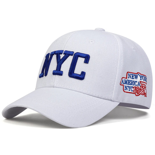 Unisex NYC Letter Embroidery Baseball Caps Adjustable Casual Hats Spring and Autumn Outdoor Sunscreen Hat