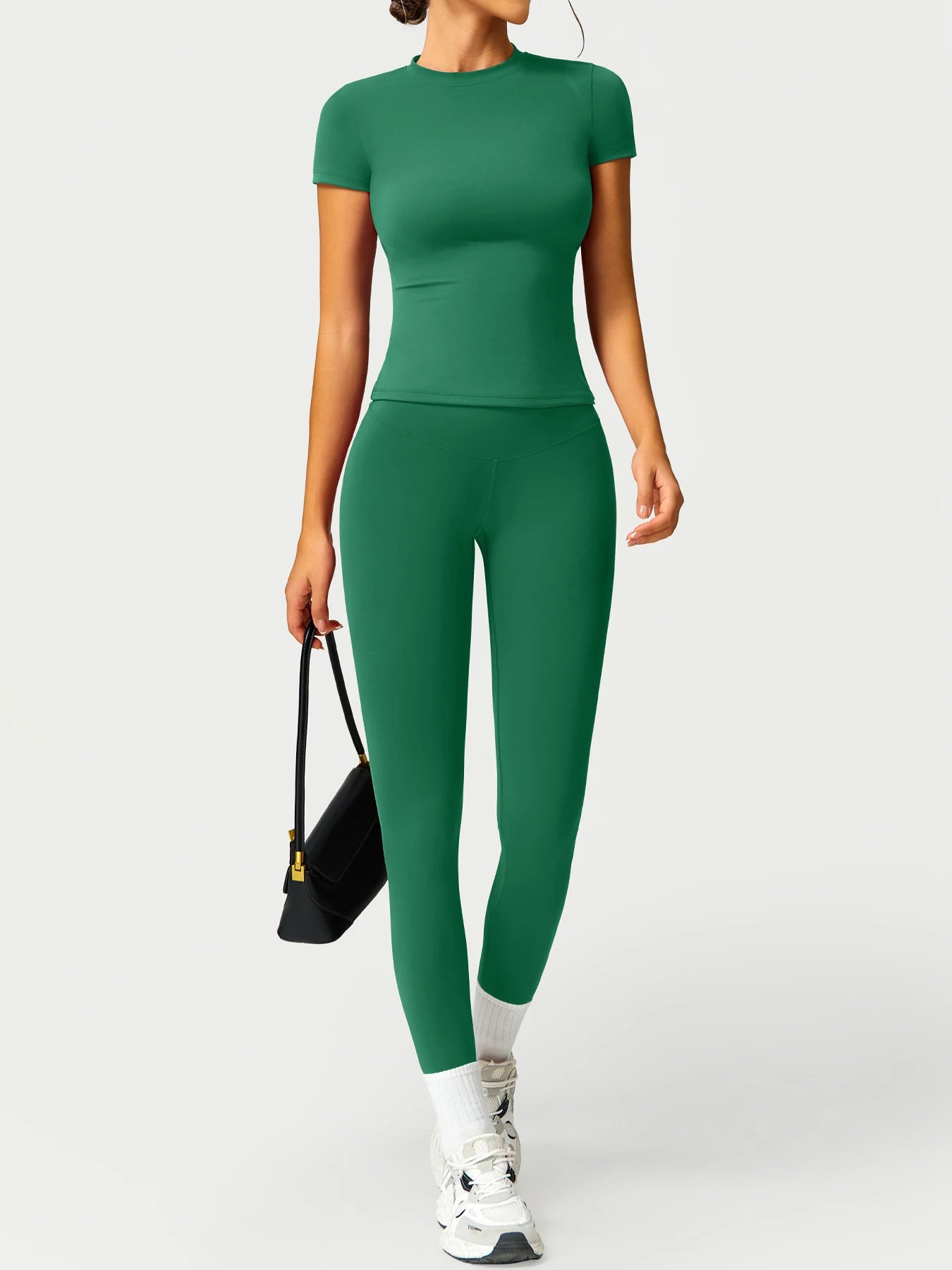 2PCS Yoga Suit Sports Set Women Quick-Drying Gym Set Women Tracksuit Running Workout Long Sleeve Sports Shirt Yoga Clothing