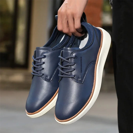 2025 Spring Summer Men Shoes Breathable High Quality Outdoor Footwear Class Leather Upper Anti-Slip Walking Training Sneakers
