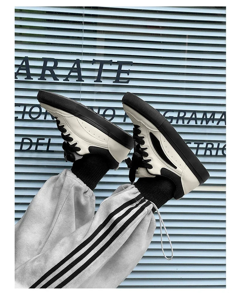2025 Chunky Sneakers Autumn Fashion Low Top Lace Up Running Shoes Comfortable Flat Casual Walking Shoes Tenis Masculino