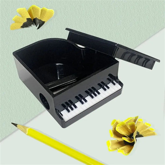 4Pcs Piano Shaped Pencil Sharpener Portable Gift Music Stationery Home Artists Engineers for Sketch Pencils Student Supply