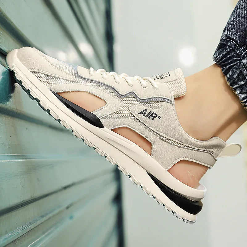 2024 New Summer Sandals Breathable Shoes Sports Anti Slip Men's Drive Mesh Beach Sandals Fashion Men's Sandals