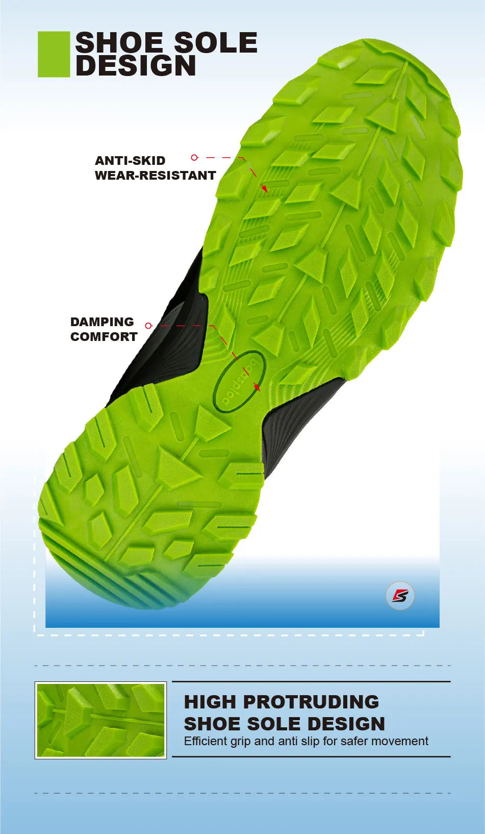 Baasploa Men Hiking Shoes Waterproof Outdoor Sneakers for Men Casual Sneakers Anti-Skid Wear-Resistant Male Shoes New Fashion