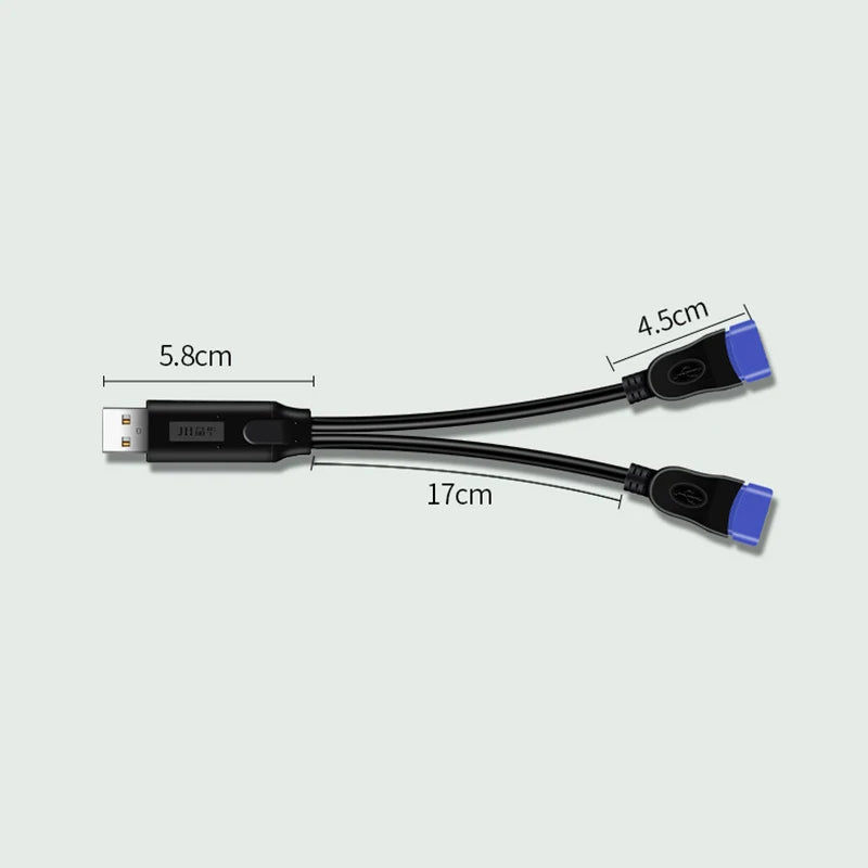USB Cable Splitter Phone Charger Power Adapter Cord 2 Ports Male to Female USB Multiple Expander OTG Extension Charging DockPlug
