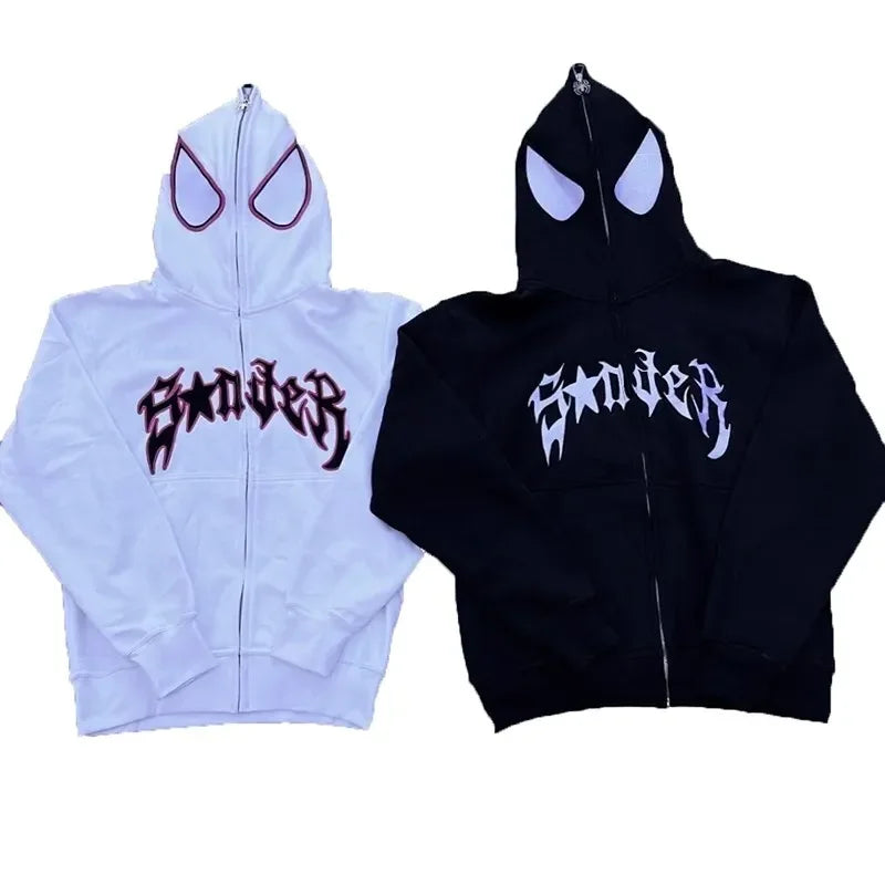 2024 men's and women's fashion hoodies with spider print sweater