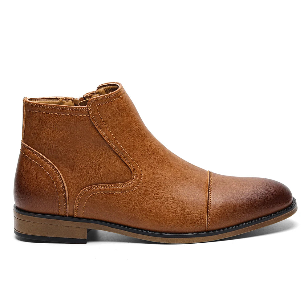 Boots For Men Fashion Brand Comfortable Ankle Leather Boots For Men #KD894