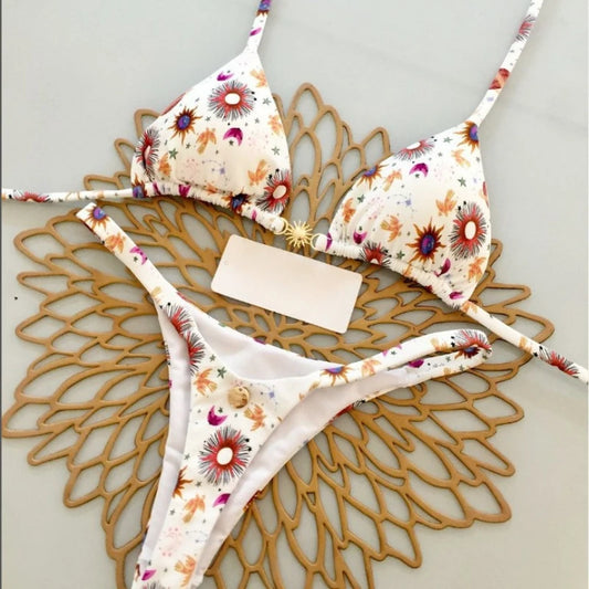 2025 New Sexy Women Bikini Set Beach Holiday Swimsuit Brazilian Thong Bikini Set Sexy Two Pieces Bathing Suit Women Beach Wear