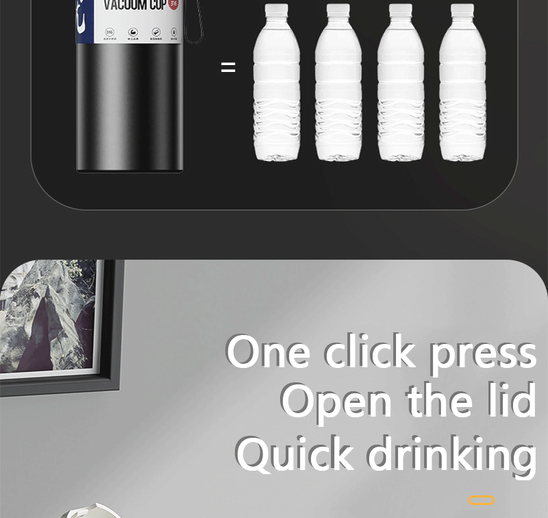 2L Thermal Water Bottle Large Capacity With Straw Stainless Steel Thermos Bottle Cold and Hot Water Bottle Sport Thermos Cup