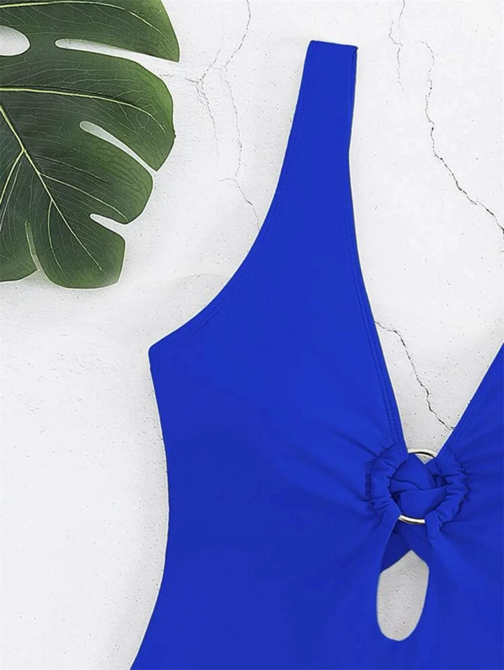 Twisted Hollow Out Bikini Micro Monokini Rings Sexy Deep-V Swimsuit Women Swimwear One-piece Beach Bathing Suit Vacation Outfits