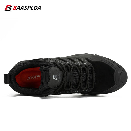 Baasploa Men Hiking Shoes Waterproof Outdoor Sneakers for Men Casual Sneakers Anti-Skid Wear-Resistant Male Shoes New Fashion
