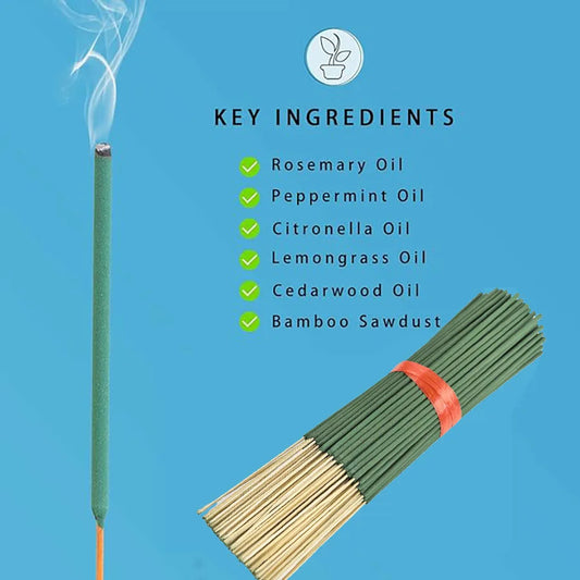 20/56/101/400 Natural Citronella Incense Sticks - Long-Lasting Lemongrass Fragrance, Bamboo Wood and Bamboo Chips with Citronella Oil, Suitable for Outdoor Camping, Hiking, Gardens, Courtyards - Essential for Holidays (Hallow